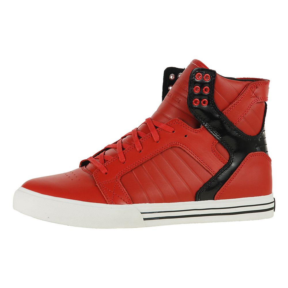 Baskets Montantes Supra SkyTop Rouge Red/Black Homme | RYL-69344220